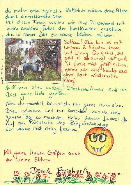 Brief aus dem Kindertreff in Kämpfelbach