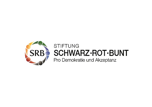 Das Logo der IB-eigenen Stiftung Schwarz-Rot-Bunt